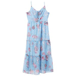 Floral Print Spaghetti Strap Maxi Dress GOELIA