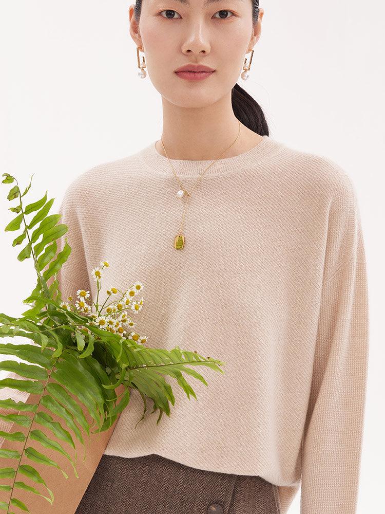 Light Camel Cashmere Sweater GOELIA