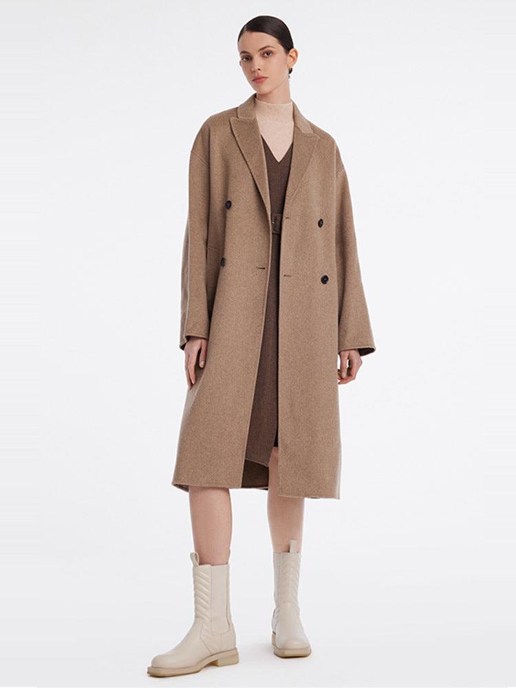 Pure Cashmere Woolen Coat GOELIA