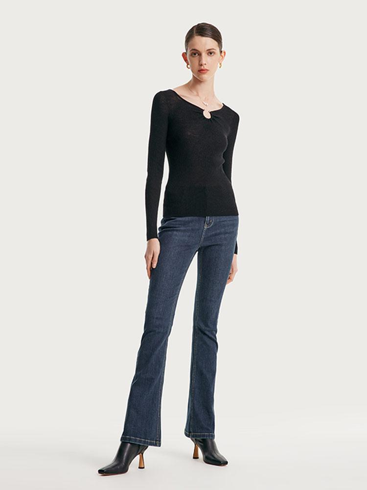 Silk Wool Knitted Top GOELIA