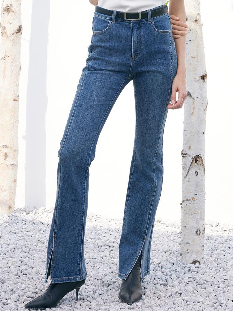 Slit Full-Length Jeans GOELIA