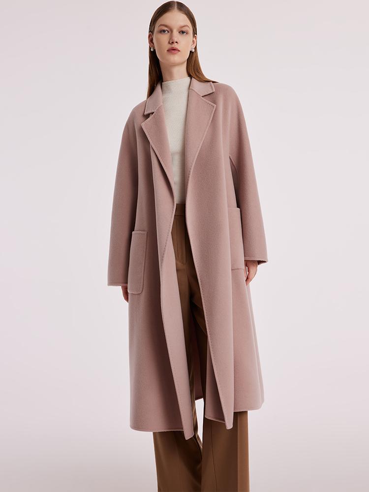 Pure Cashmere Tie-up Coat
