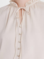 22 Momme Silk Ruffle Blouse GOELIA