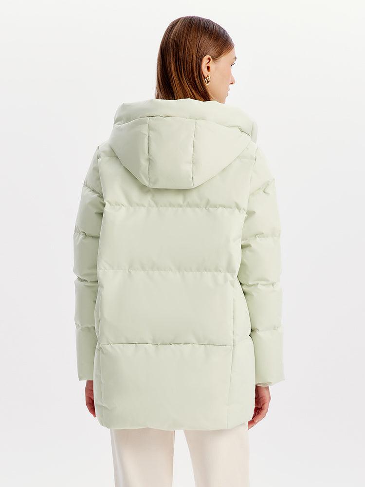 Crop Cocoon Hooded Goose Down Jacket GOELIA