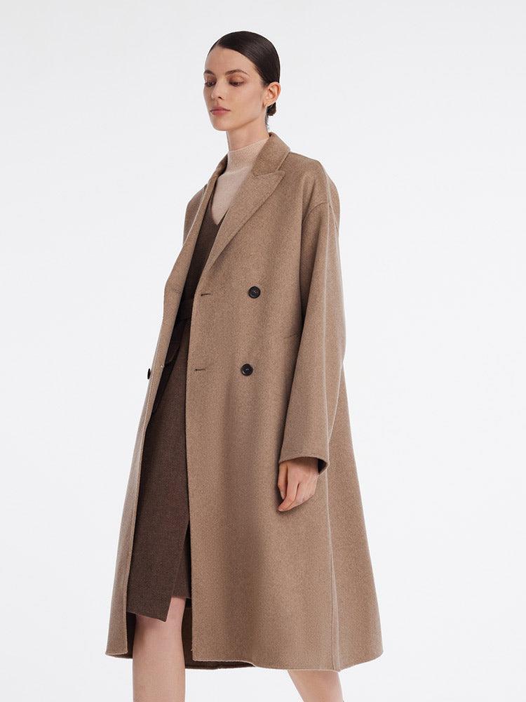 Pure Cashmere Woolen Coat GOELIA