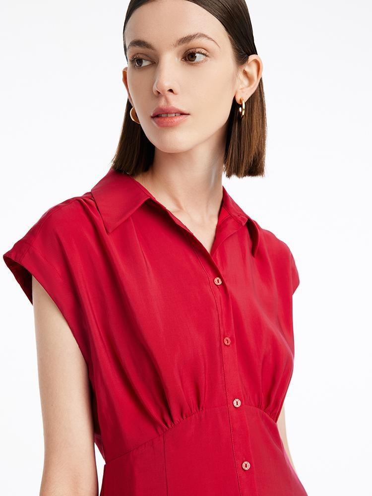 Tencel Shirt-style Dress GOELIA