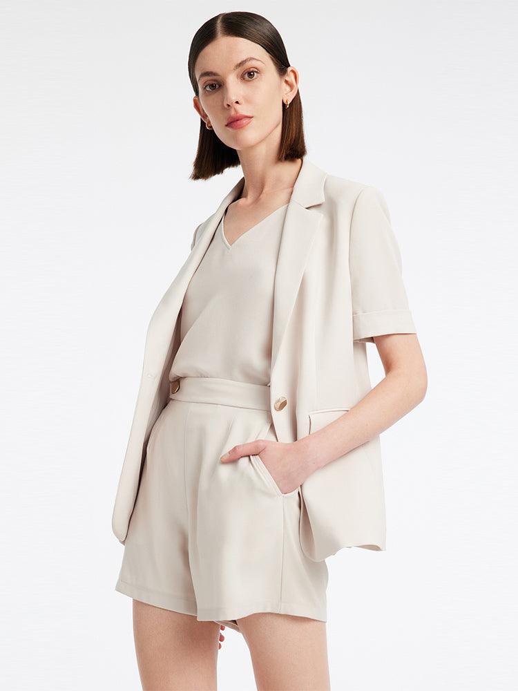 Short Sleeve Blazer Suit (Blazer+Short) GOELIA