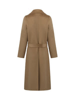 Camel Pure Cashmere Lapel Coat GOELIA