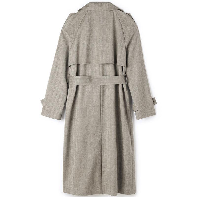 Washable Woollen Trench Coat GOELIA