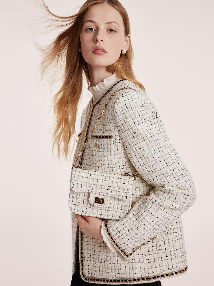 Wool-Blend Tweed Jacket With Bag GOELIA