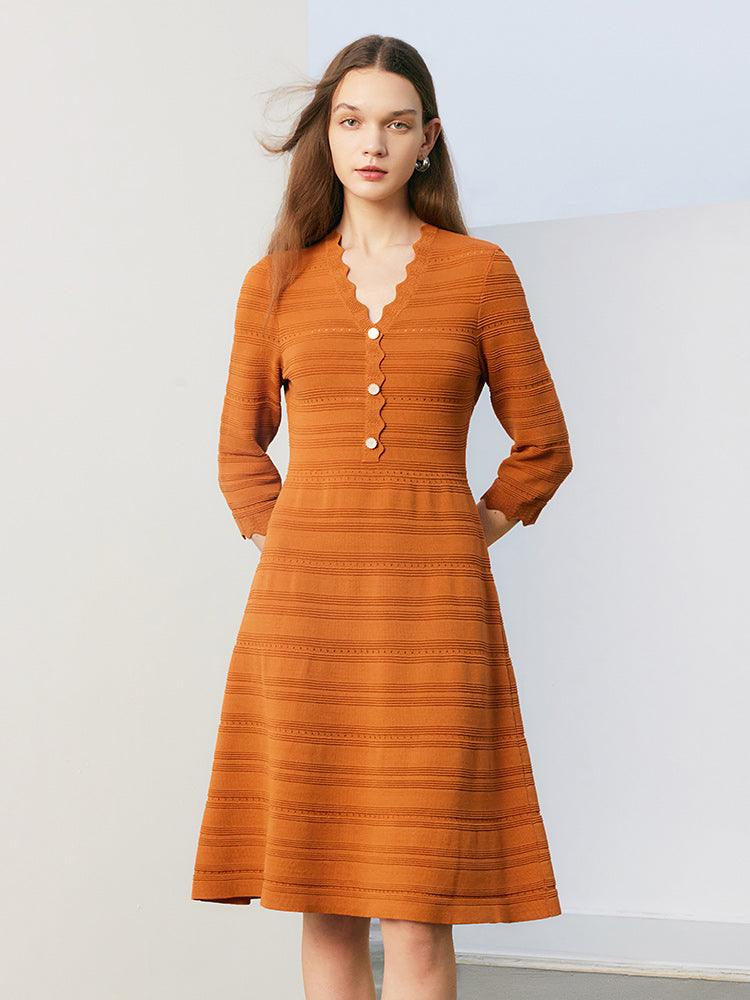 Pre-Order Tencel Woolen Knitted Dress GOELIA