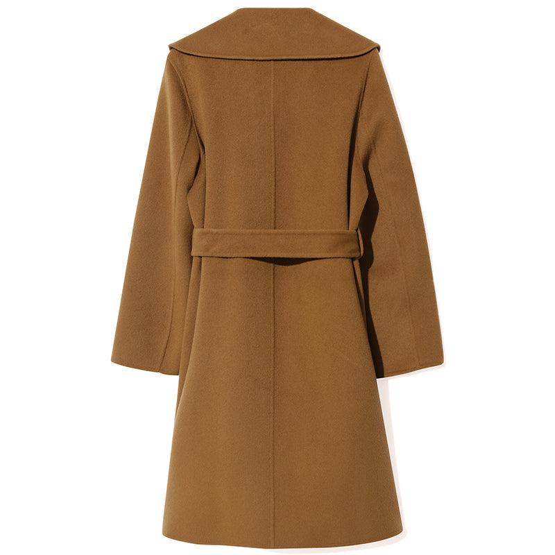 Mid-Length Full Wool Double Woolen Coat GOELIA