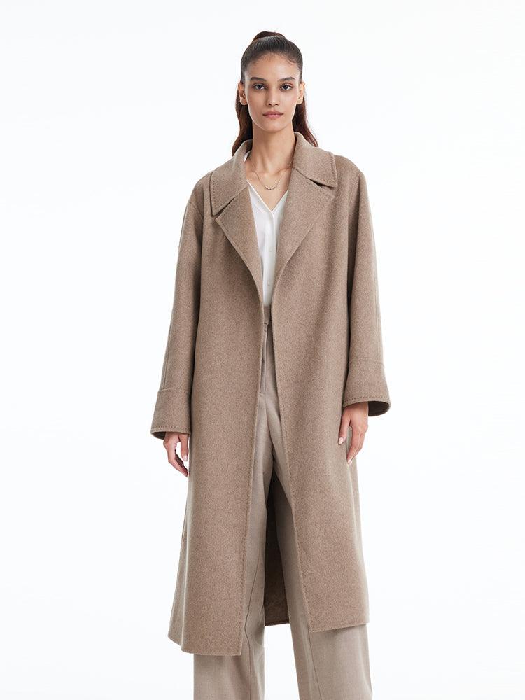 Notched Lapel Cashmere Coat GOELIA