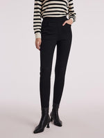 Black Goose Down Full Length Tapered Pants GOELIA