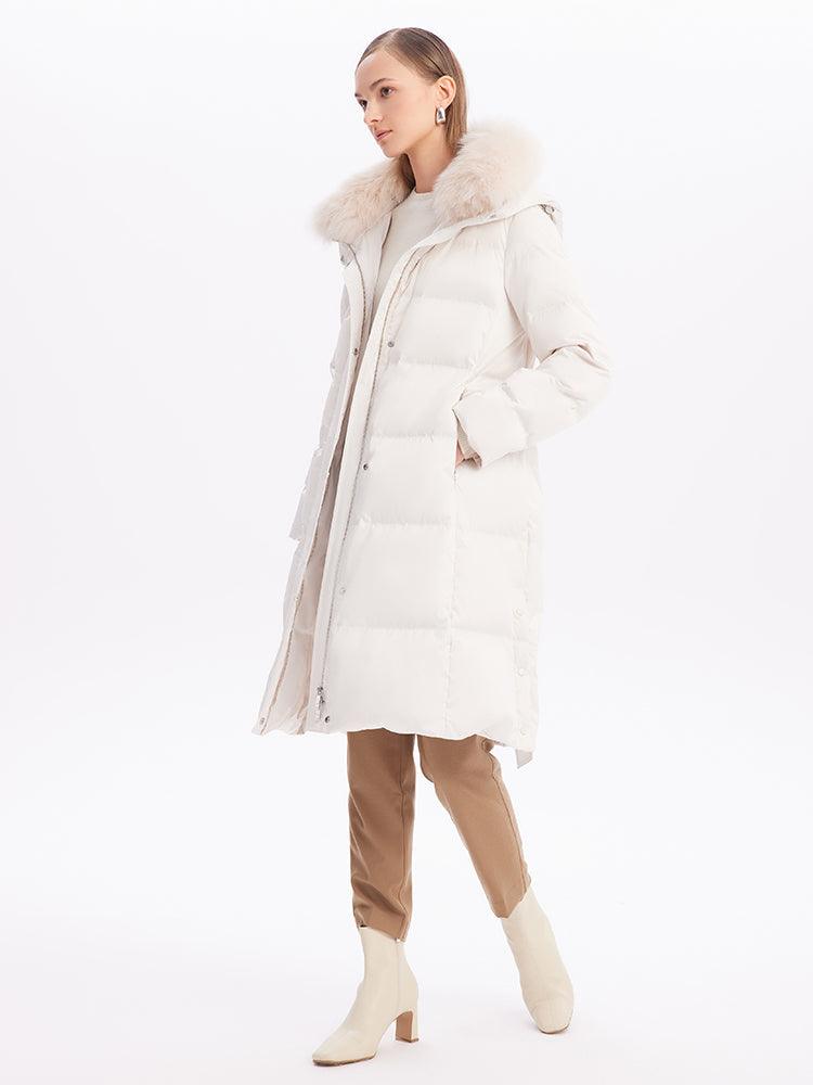 Fox Fur Silm-Fit Goose Down Coat GOELIA