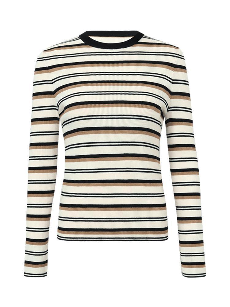 Machine Washable Wool Striped Sweater GOELIA