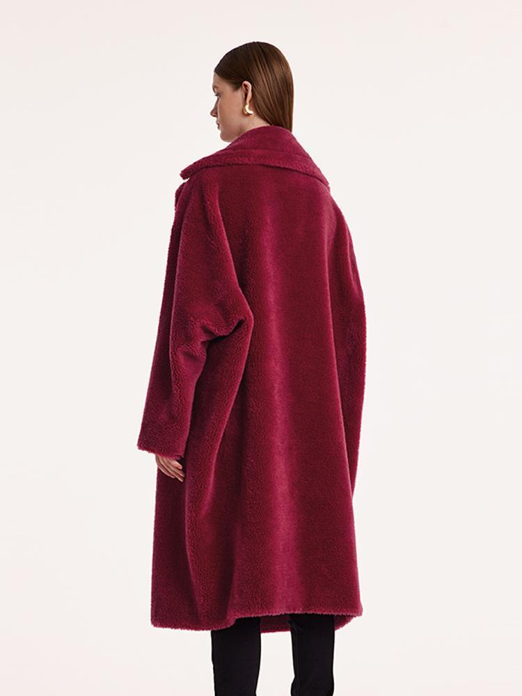 Teddy Lamb Wool Lapel Oversized Coat GOELIA