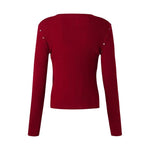 Detachable Sleeve Woolen Round Neck Sweater GOELIA