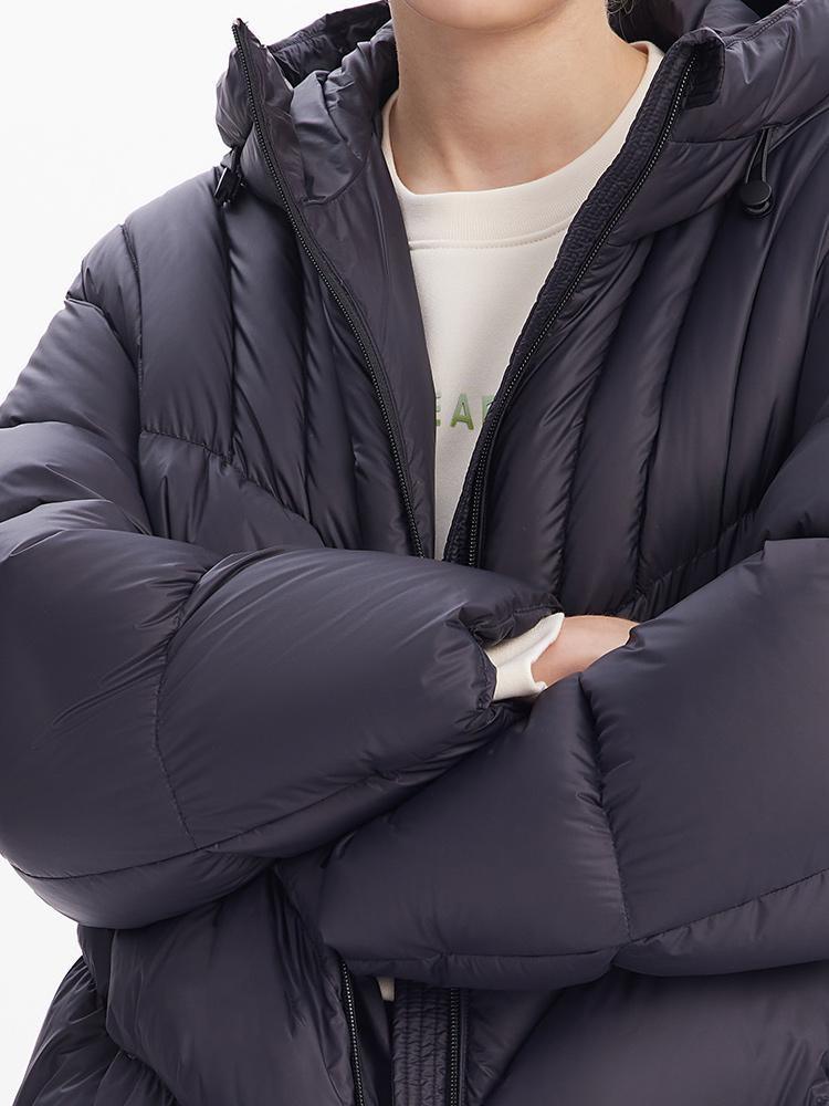 Long Hooded Puffy Goose Down Coat GOELIA