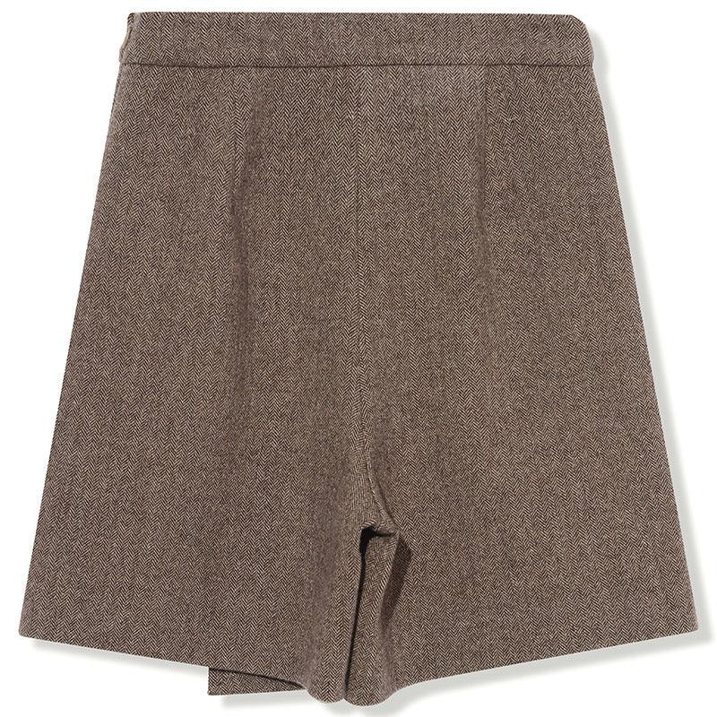 Asymmetric Washable Wool Pantskirt GOELIA