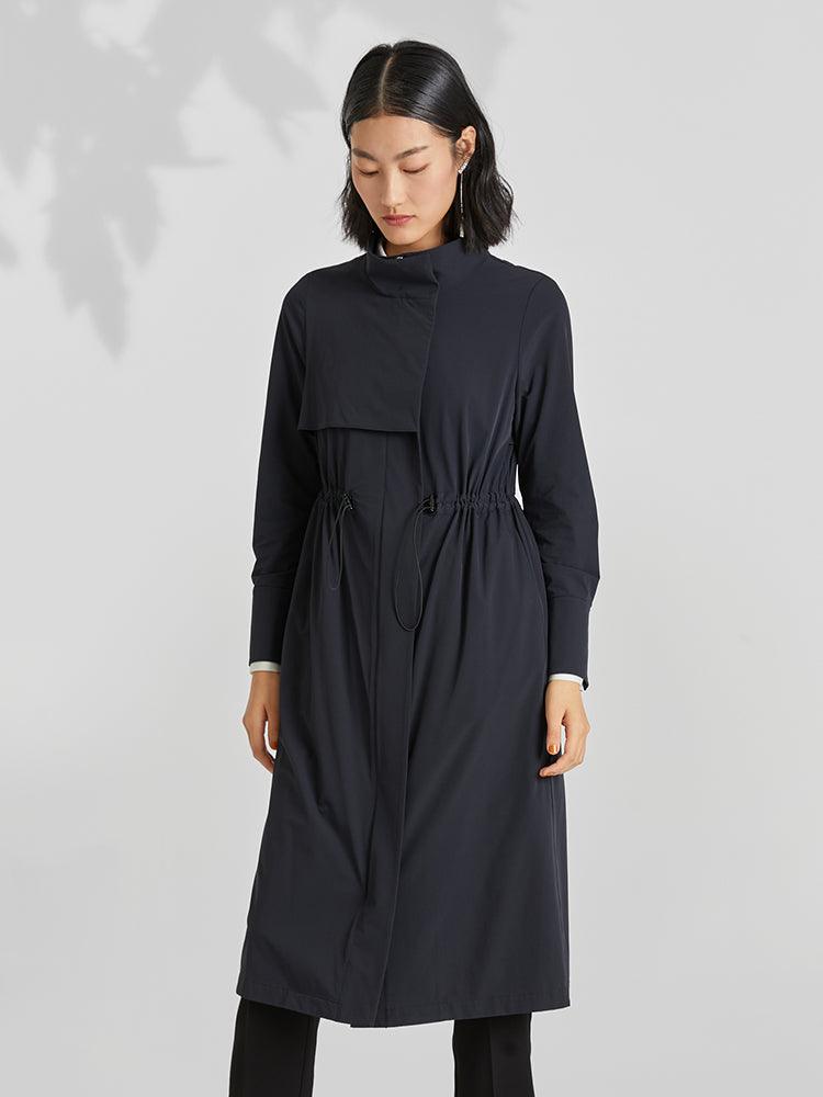 Yarn Elastic Collar Trench Coat GOELIA