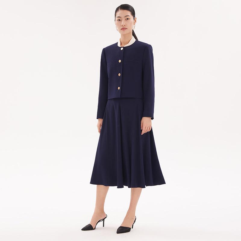 Triacetate Mid-length Pleated Skirt GOELIA