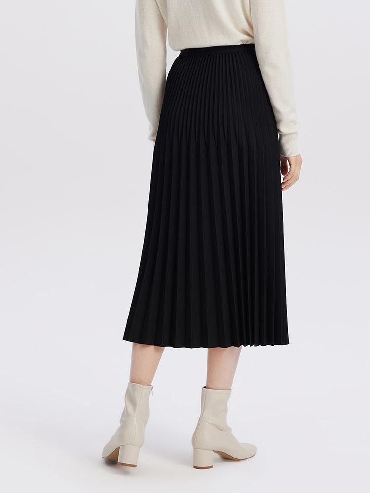 Pleated Mid-Calf Skirt GOELIA