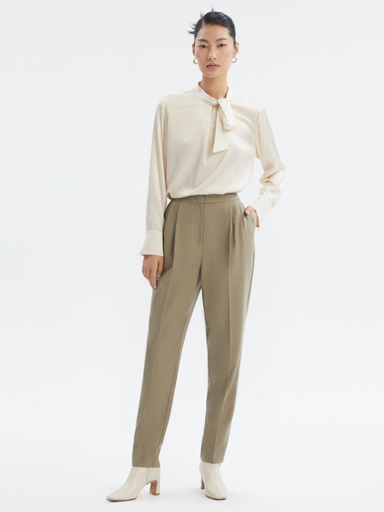 Worsted Wool Tapered Pants