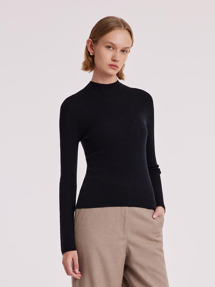 Machine Washable Wool Seamless Sweater GOELIA