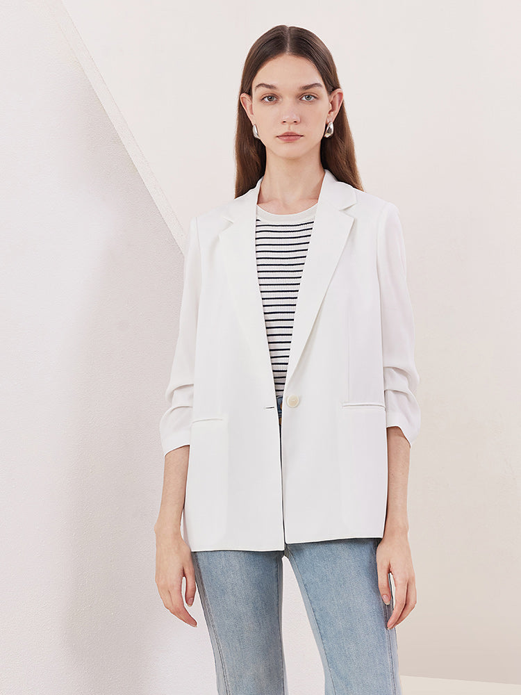 Minimalist One-Button Blazer GOELIA