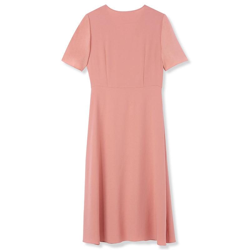 Acetate Waist-skimming V-neck Dress GOELIA