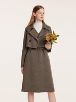 Washable Wool Crop Jacket And Vest Dress Suit GOELIA