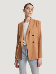 Camel Worsted Wool Blazer GOELIA