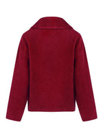 Lapel Double-Breasted Teddy Lamb Wool Short Coat GOELIA