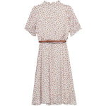 Ruffle Collar Printed Gathered Waist Dress GOELIA