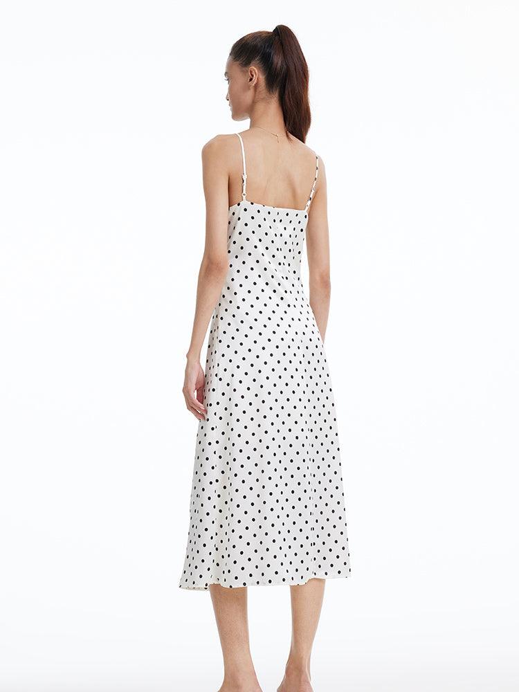 Acetate Polka Dots Slip Dress GOELIA