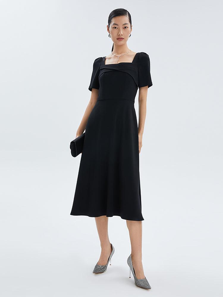 Triacetate Square-Neck Gown GOELIA