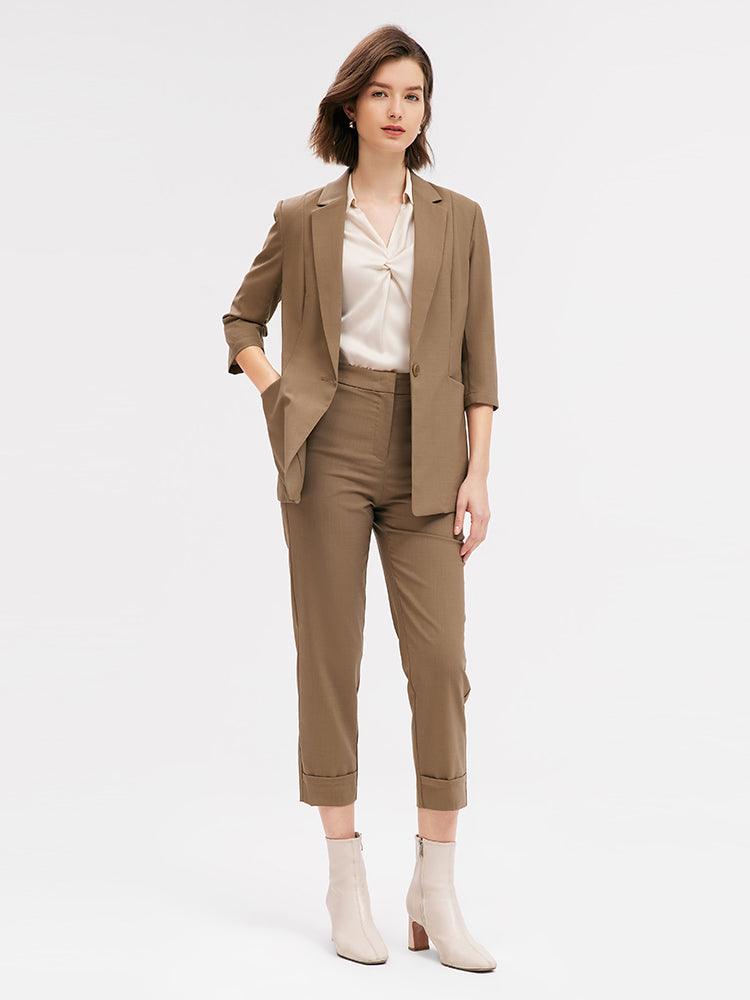 Machine Washable Worsted Wool Blazer GOELIA