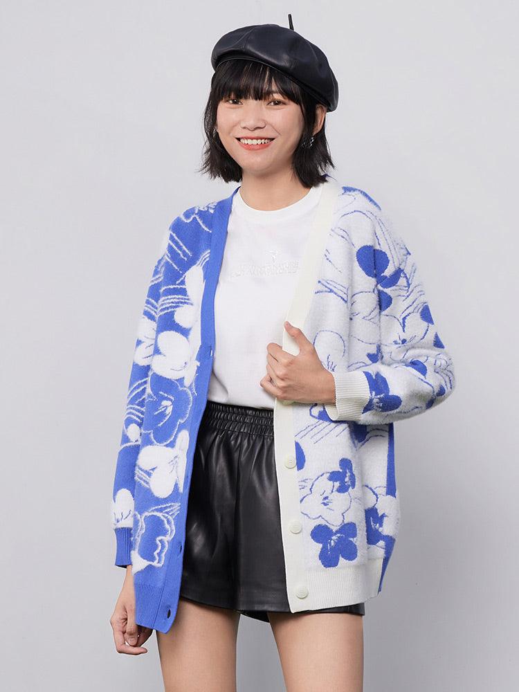 Jacquard Woolen Cardigan GOELIA