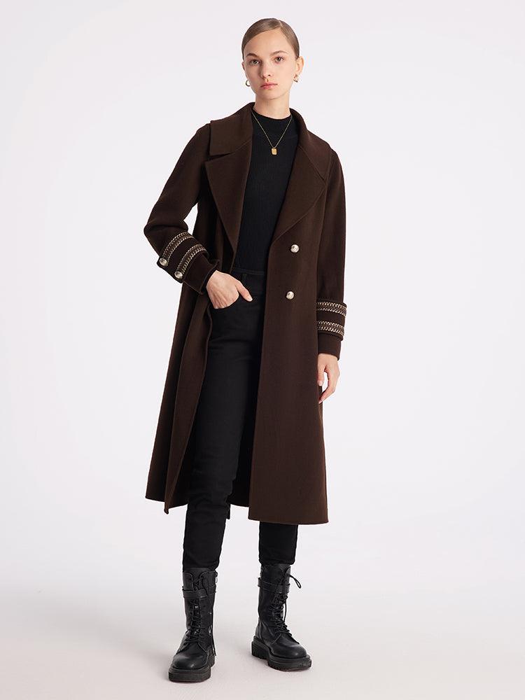 Single-Breasted Wool Double Woolen Coat GOELIA