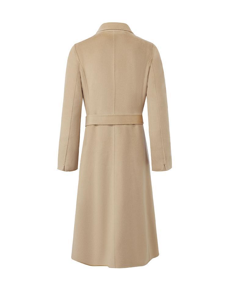 Camel Wool Double-Faced Notched Lapel Coat GOELIA