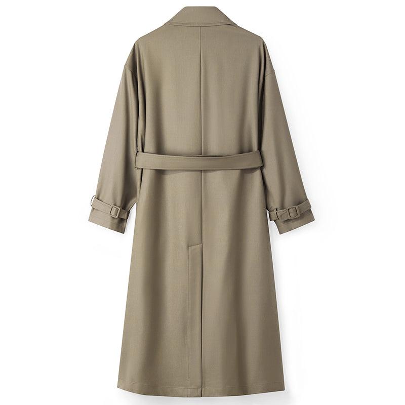 Worsted Wool Oversized Trench Coat GOELIA