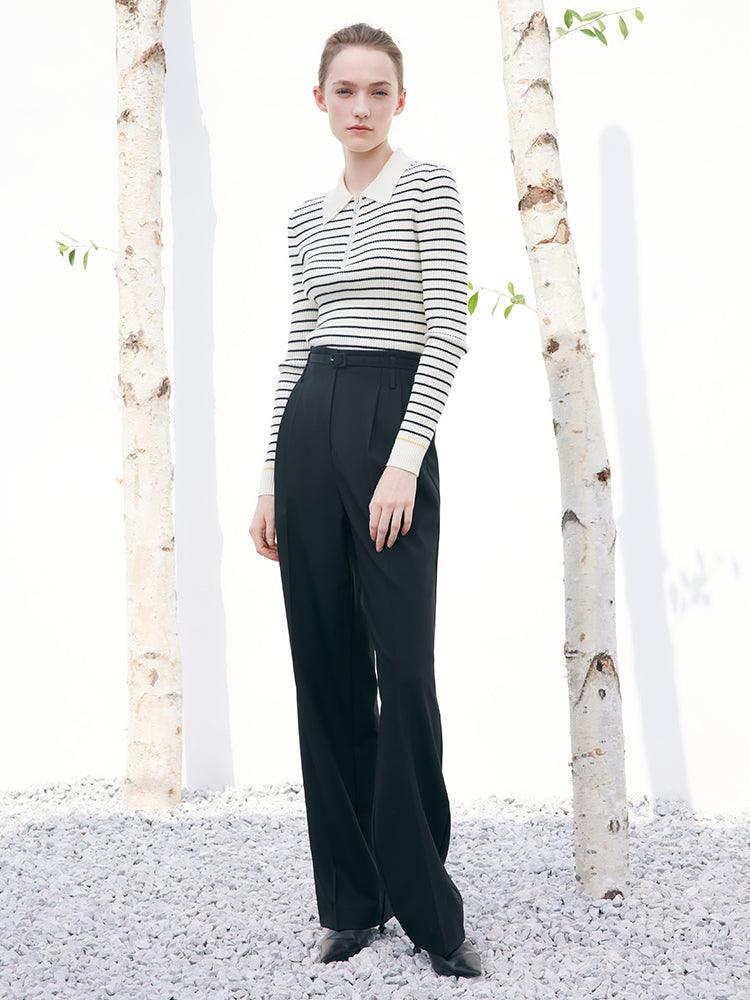 Black Full Length Pants GOELIA