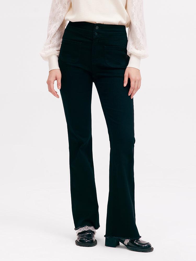 Slim Fit Flared Pants GOELIA