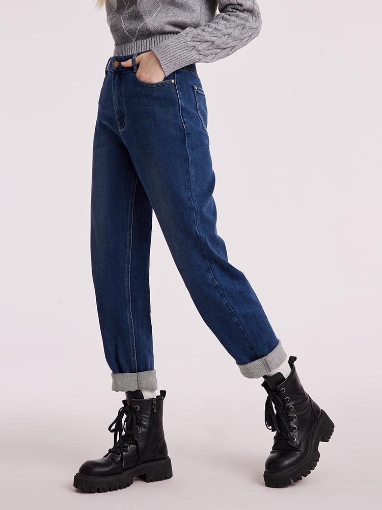 High-Waisted Ankle Length Tapered Jeans GOELIA