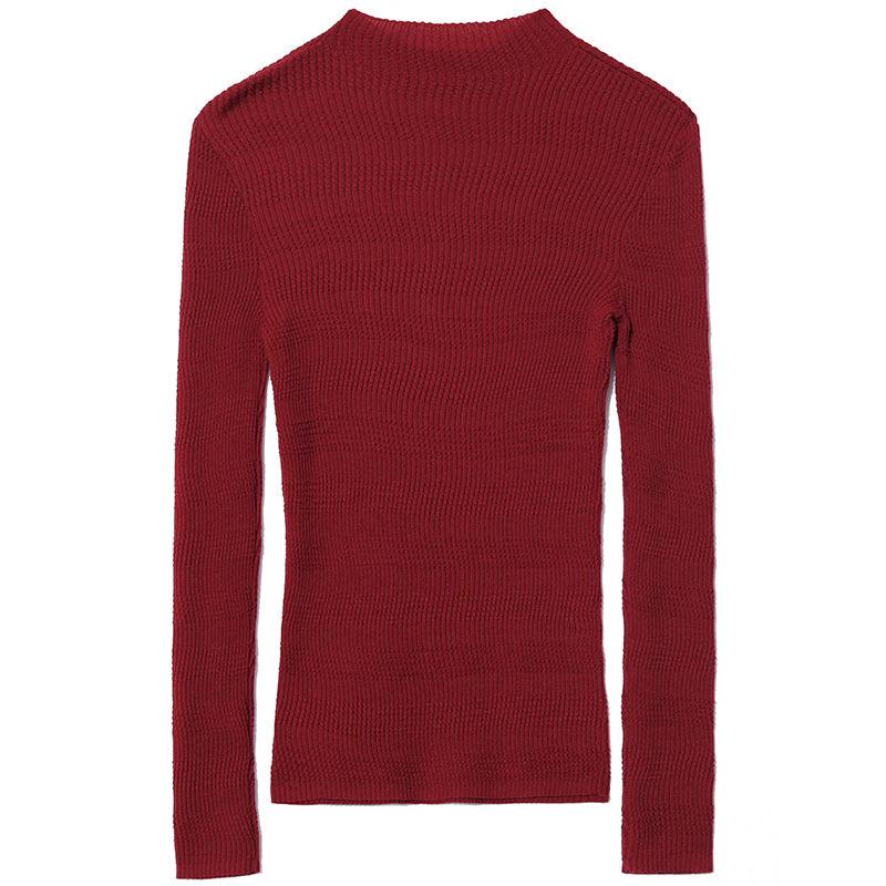 Slim Boat Neck Woolen Sweater GOELIA