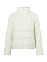 White Stand Collar Short Goose Down Garment GOELIA