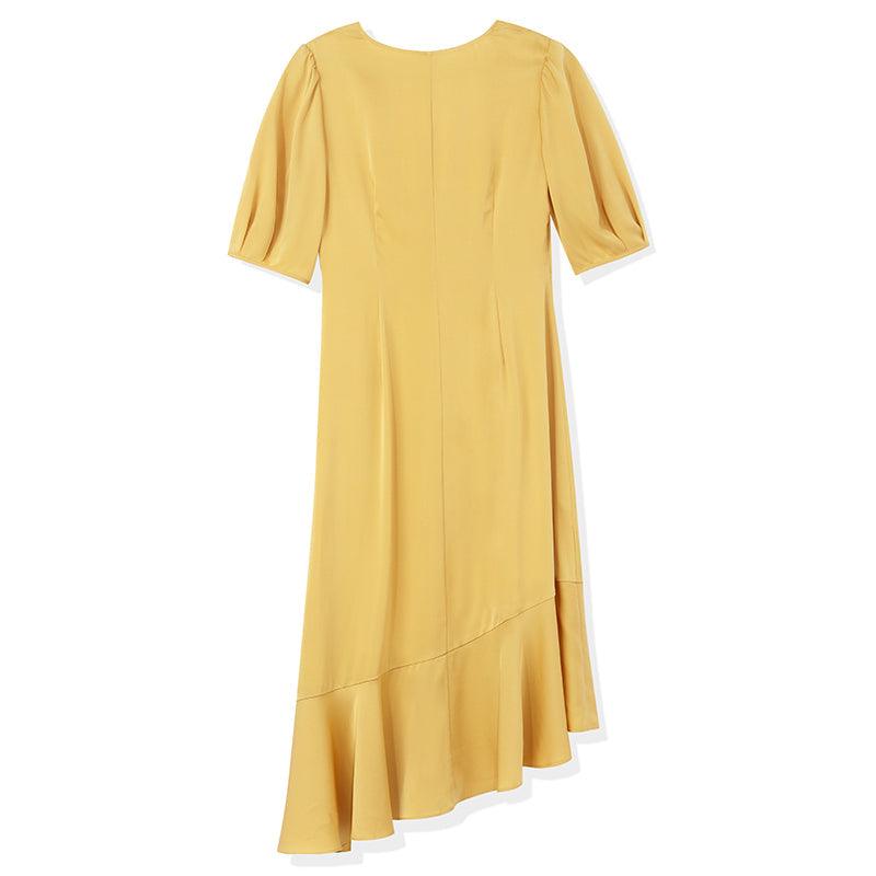 22MM Silk Puff Sleeve Dress GOELIA