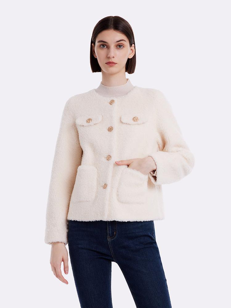 Lamb Wool Crop Coat GOELIA