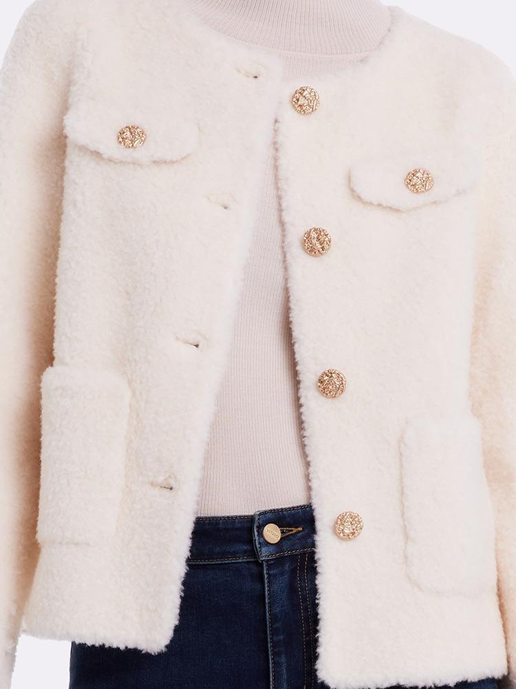 Lamb Wool Crop Coat GOELIA